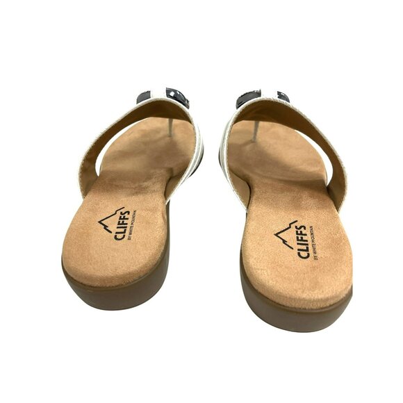 NEW Cliffs by White Mountain Benedict Wedge Thong Sandal Size 9 - Picture 4 of 6